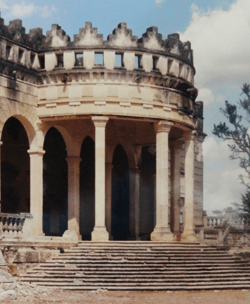 La hacienda antes de su restauración, fotografía histórica 1