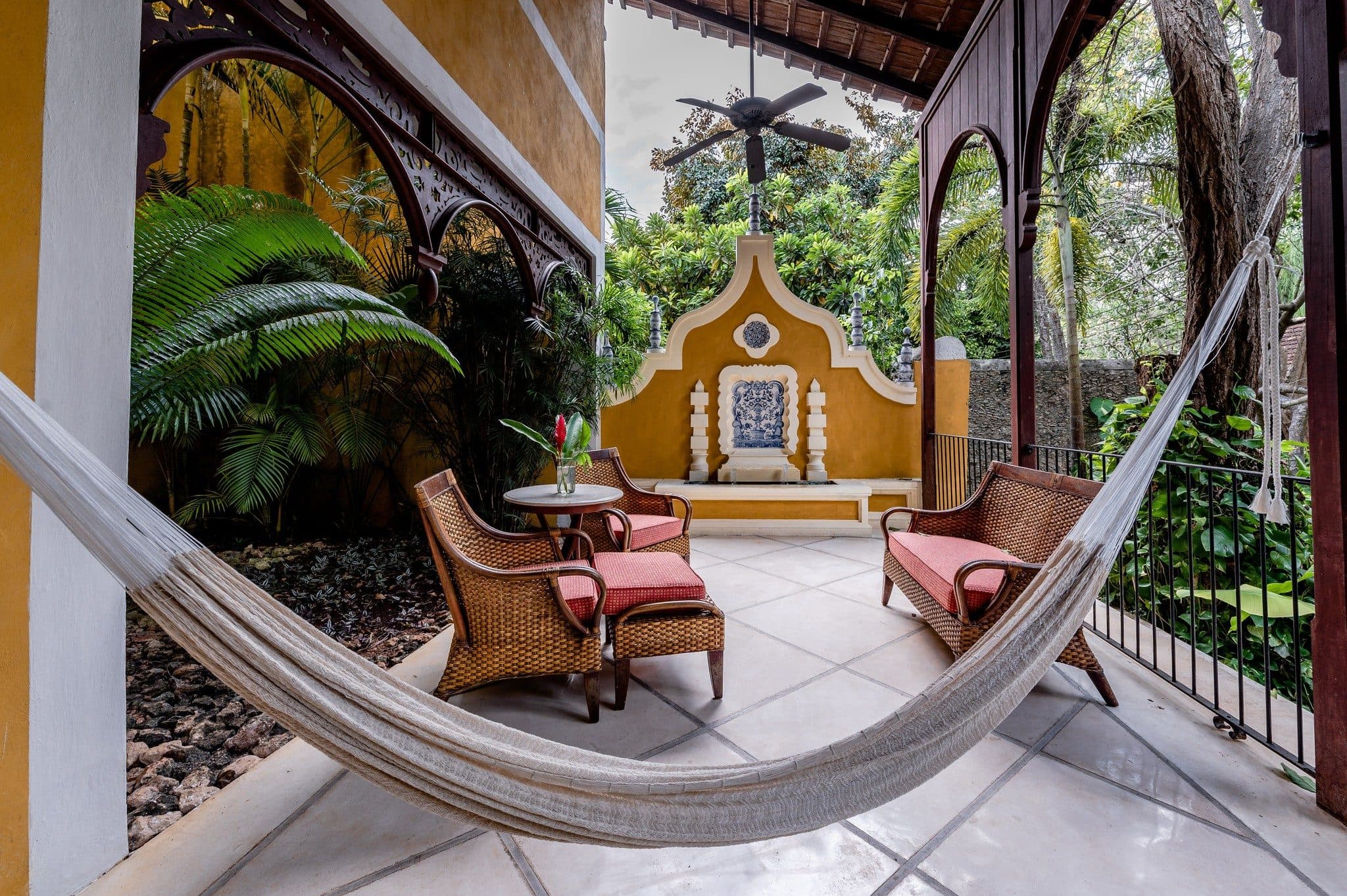 Rincón tranquilo de la hacienda